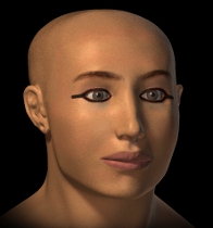 Facial reconstruction rendering of King Tutenkhamen.